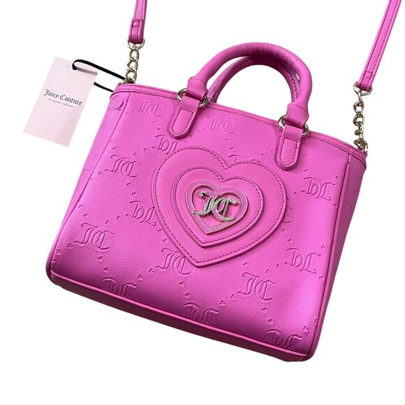 NWT Juicy Couture Only You N Me Heart Crossbody Bag Pink - Picture 1 of 7